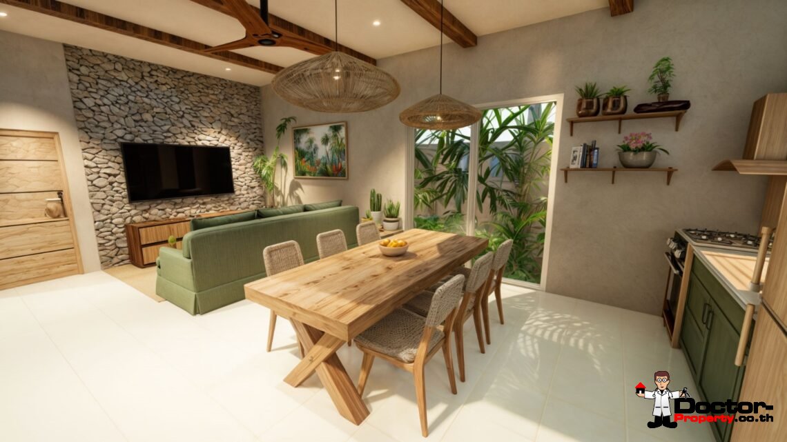 New 2-Bedroom Bali-Style Pool Villa in Bangrak, Koh Samui